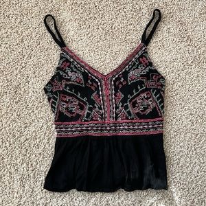 Japna black, pink & gray tank top